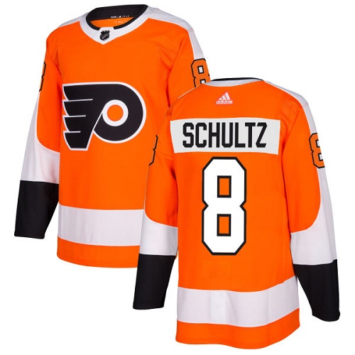 Adidas Flyers #8 Dave Schultz Orange Home Authentic Stitched NHL Jersey - Click Image to Close